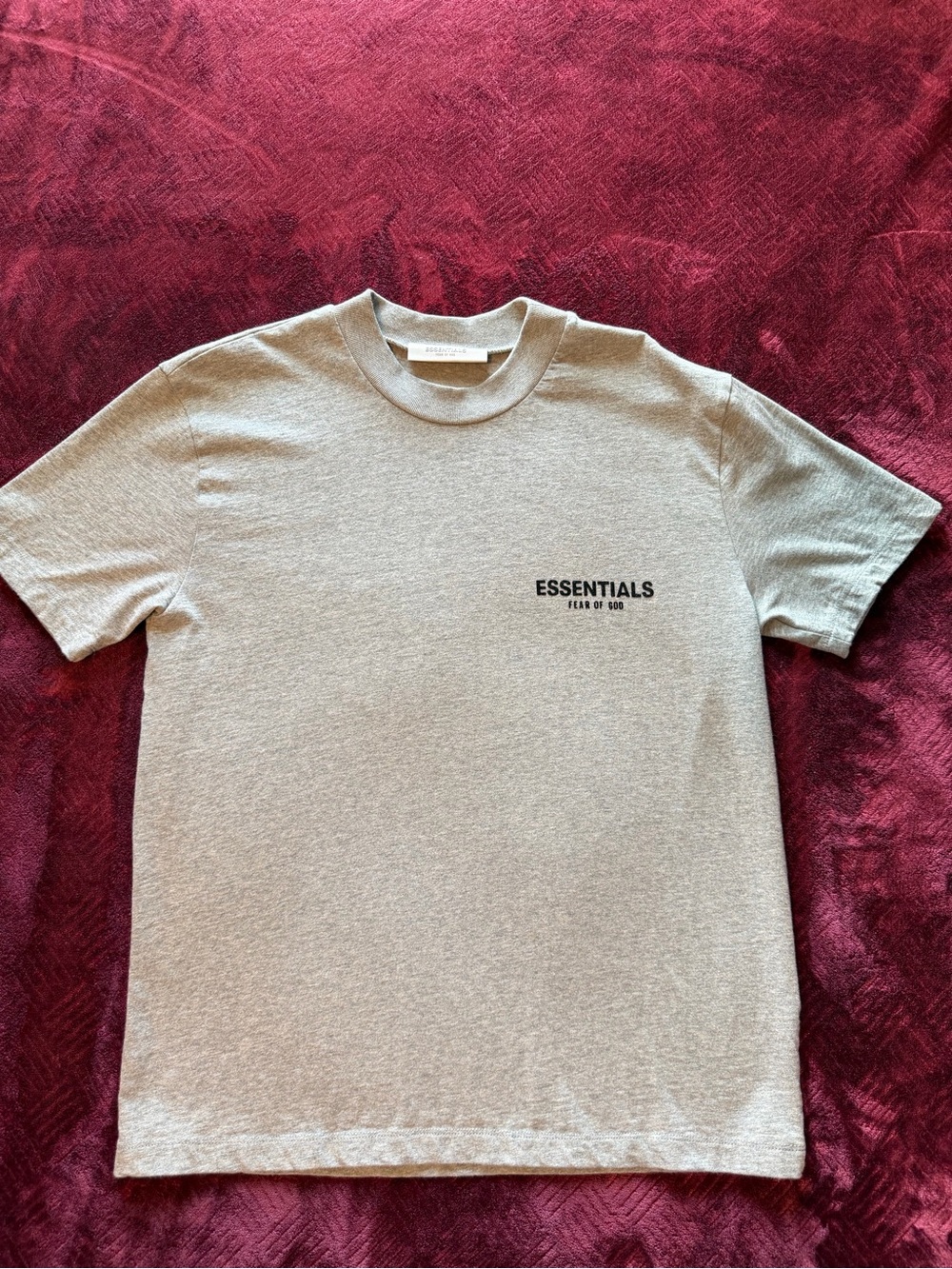 Essentials Short Sleeve Tee in Heather Gray with Chest Logo